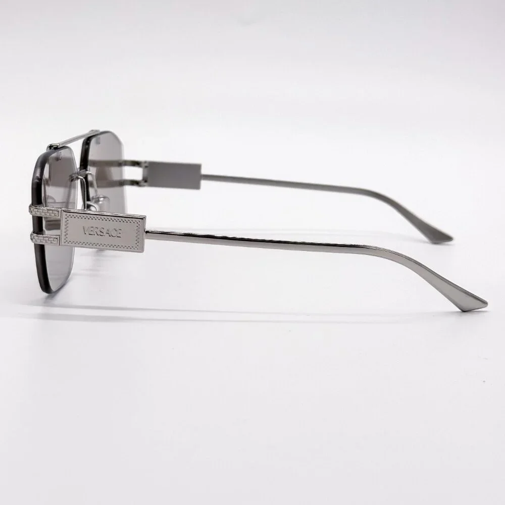 NEW VERSACE VE2275 1000/8V SUNGLASSES VE2275 10008V SILVER MOD 2275 1000/8V